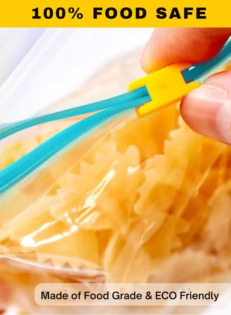 Horizon 30 Piece Reusable Food Storage Bags or Plastic bags with Cleanable Ziplock Bags for Kitchen Freezer - Includes 10 Small, 10 Medium, and 10 Large Zipper Bag - Image 4